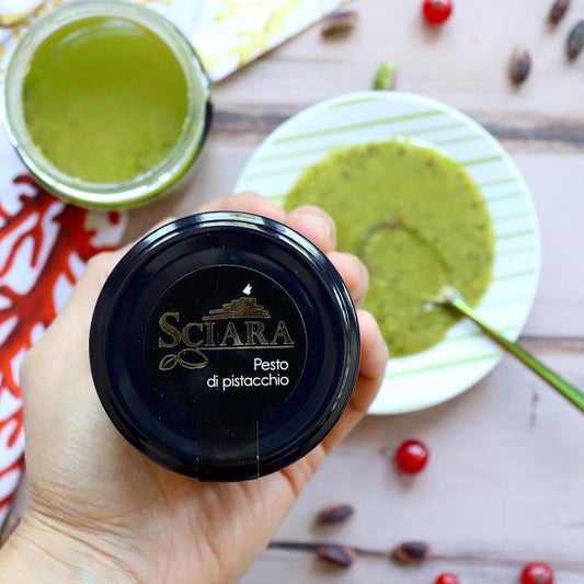 pesto di pistacchio in olio extravergine d'oliva