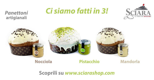 panettoni mandorla, pistacchio e nocciola