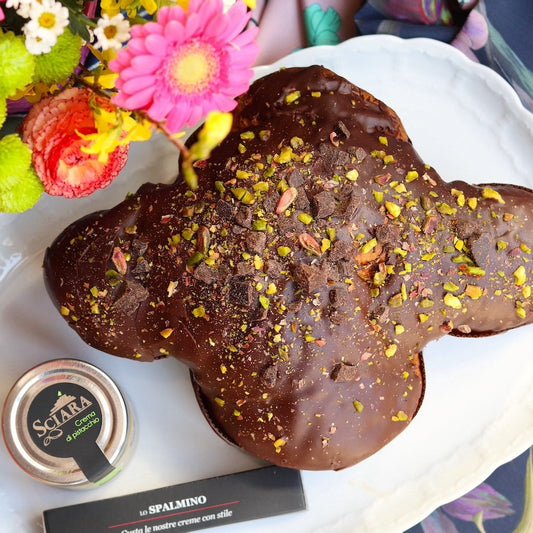 colombe e uova di pasqua - colomba artigianale e uovo al pistacchio bronte sciara