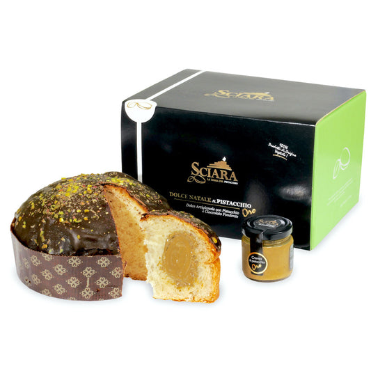 Dolce di Natale al Pistacchio senza latte con Olio extravergine d'oliva - panettone pistacchio senza latte