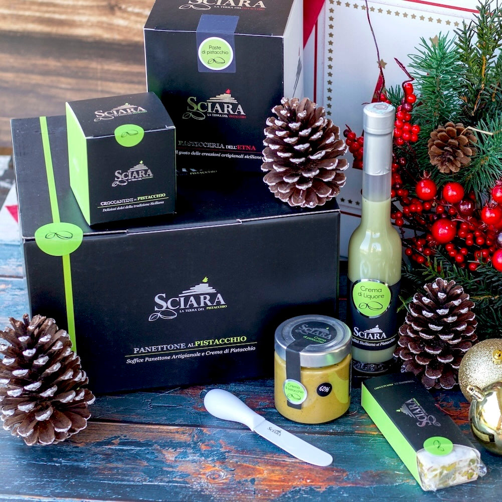 Box Natale - Cesta Natalizia prodotti al Pistacchio - Sciara La terra del pistacchio Bronte