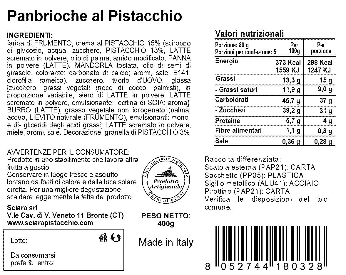 Pan brioche al Pistacchio - Sciara La terra del pistacchio Bronte