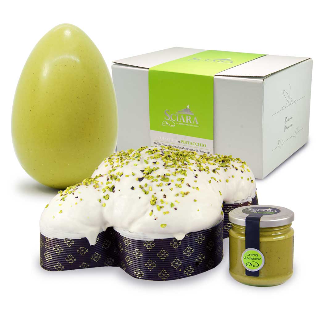 Colomba al Pistacchio e Uovo al Pistacchio - Sciara La terra del pistacchio Bronte