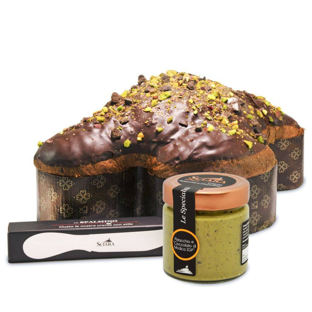 Colomba Pistacchio e "Cioccolato di Modica IGP" - Sciara La terra del pistacchio Bronte