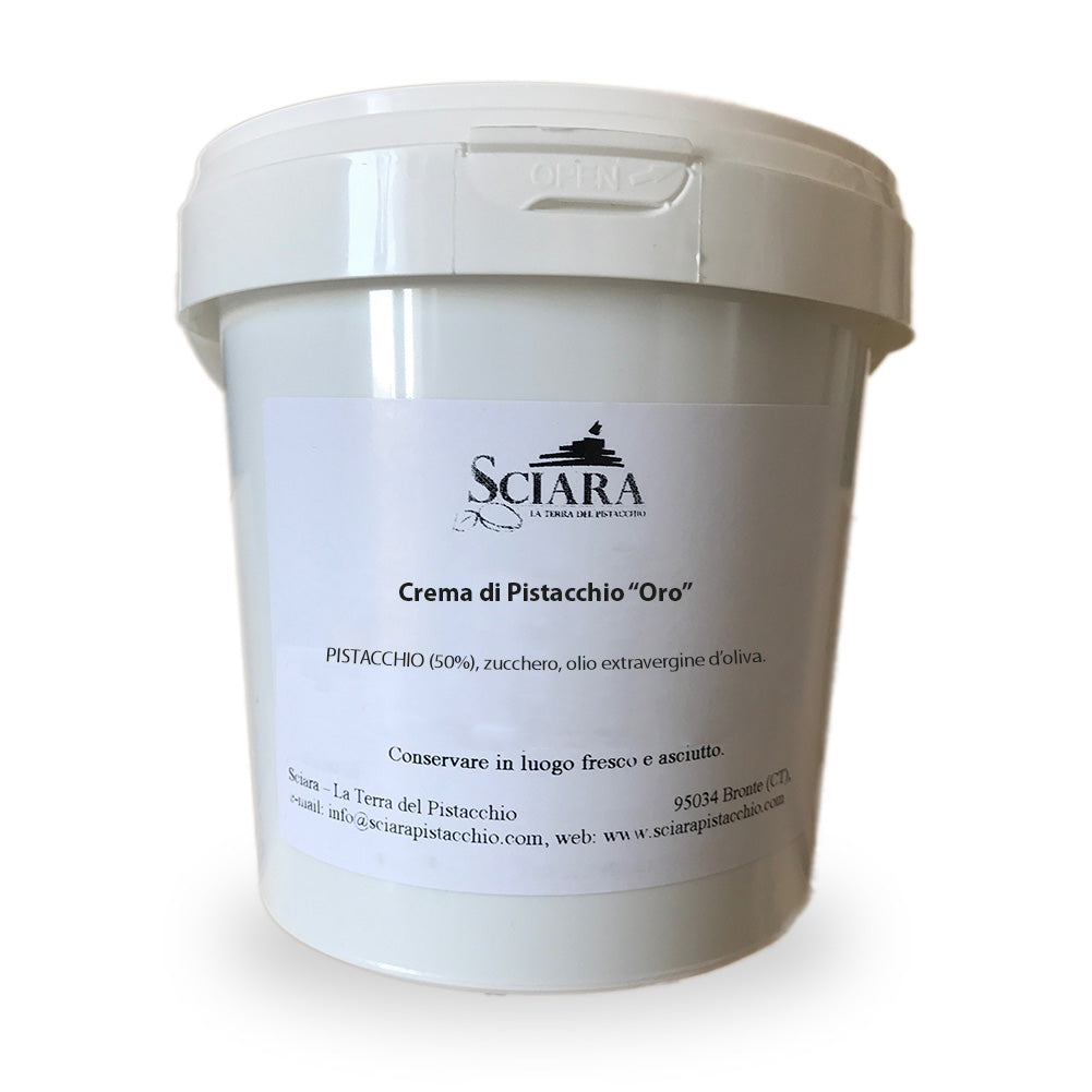 Crema di Pistacchio senza latte - La Oro - Sciara La terra del pistacchio Bronte