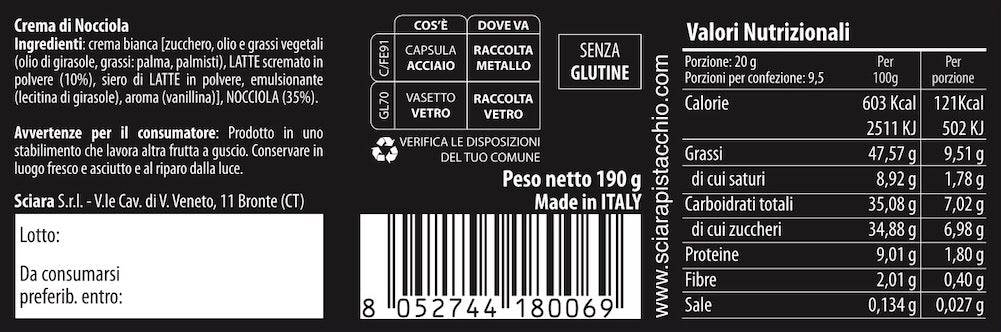 Mix Creme spalmabili Pistacchio, Mandorla e Nocciola 190 grammi x 3 - Le Classiche - Sciara La terra del pistacchio Bronte