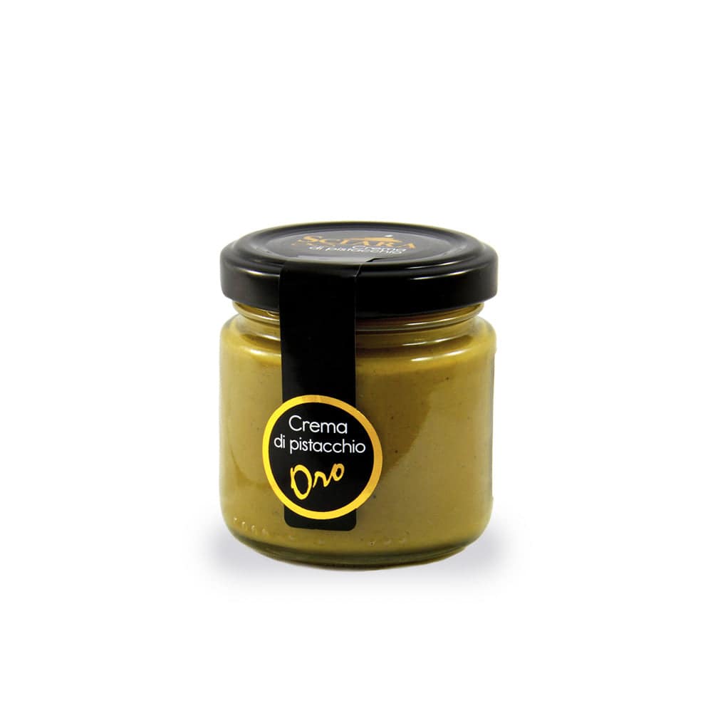 Mix Creme spalmabili senza latte Pistacchio, Mandorla e Nocciola 90 grammi x 3 - Le Oro - Sciara La terra del pistacchio Bronte
