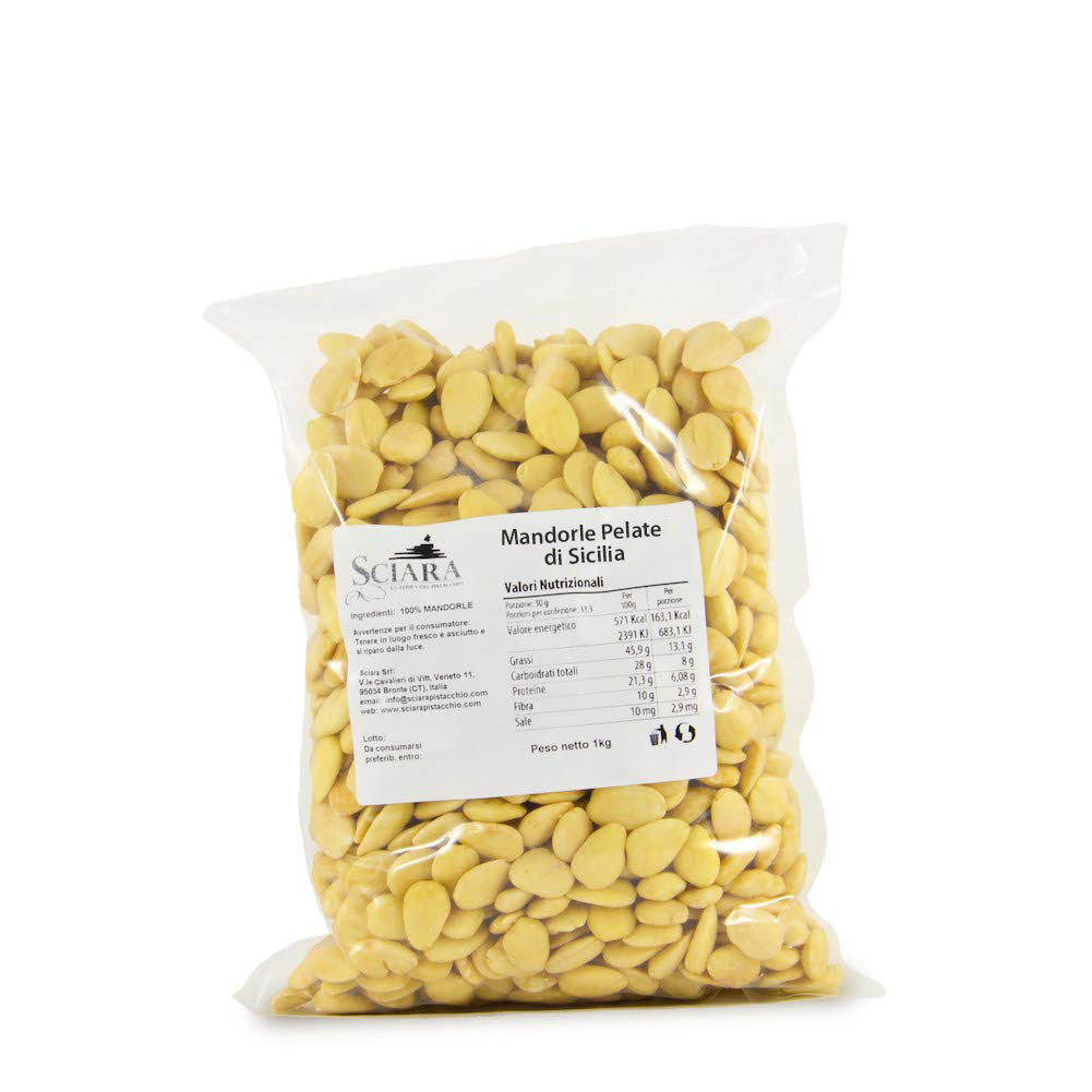 Mandorle pelate di Sicilia - Sciara La terra del pistacchio Bronte