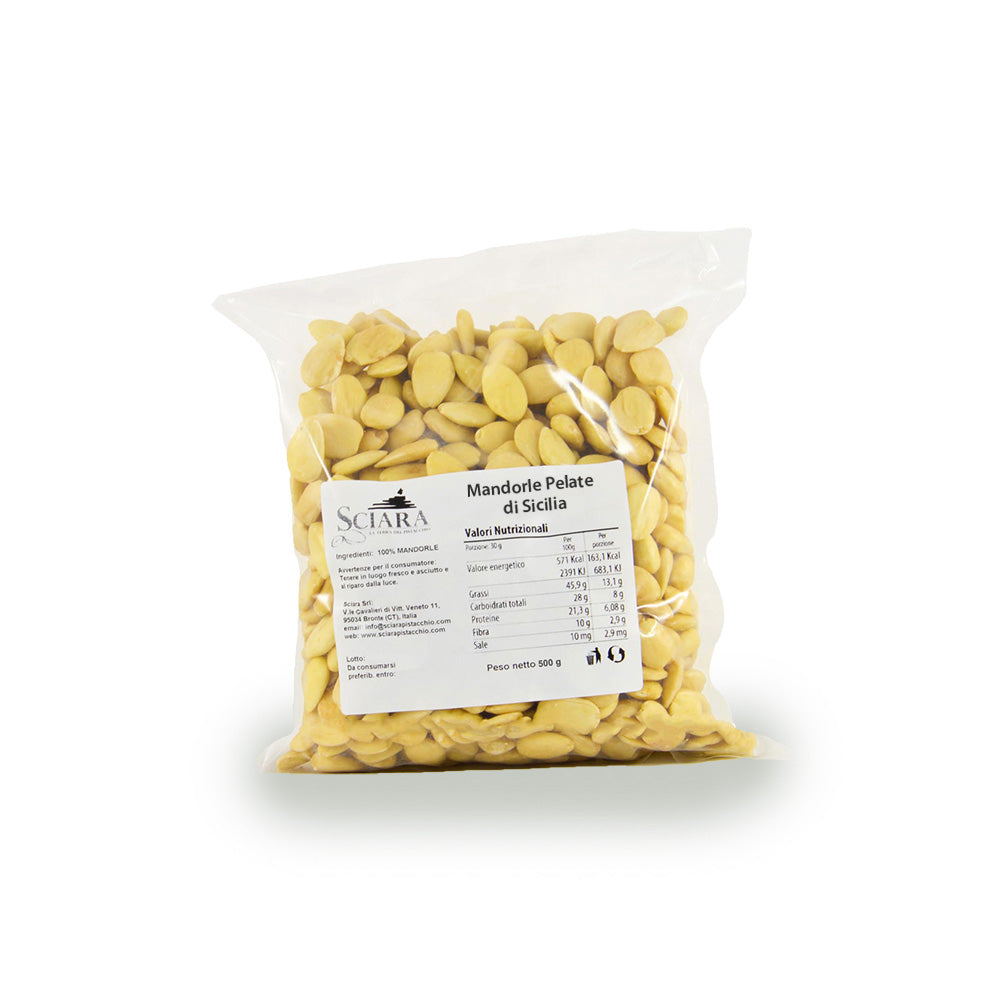 Mandorle pelate di Sicilia - Sciara La terra del pistacchio Bronte