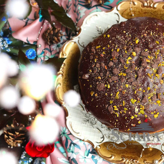 Panettone Pistacchio e "Cioccolato di Modica IGP" - Sciara La terra del pistacchio Bronte