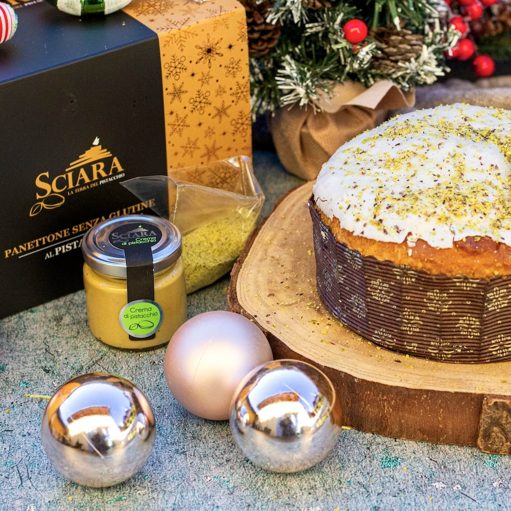 Panettone al Pistacchio senza glutine - Sciara La terra del pistacchio Bronte