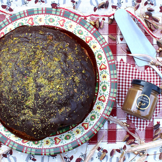 Dolce di Natale al Pistacchio senza latte con Olio extravergine d'oliva - panettone pistacchio senza latte