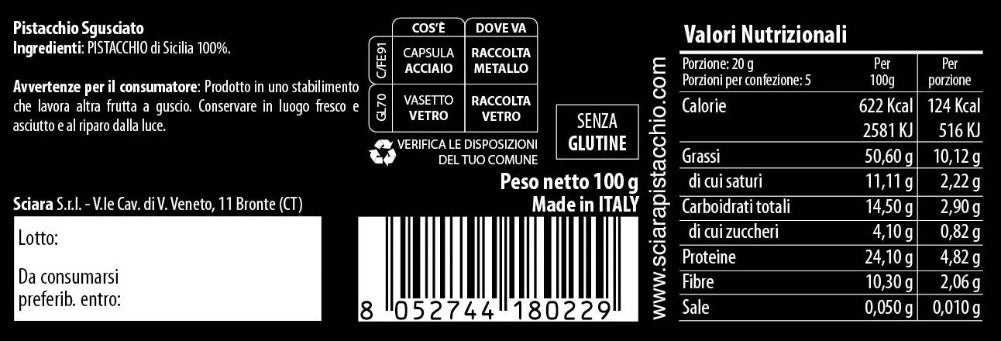 Pistacchio Siciliano sgusciato - Sciara La terra del pistacchio Bronte