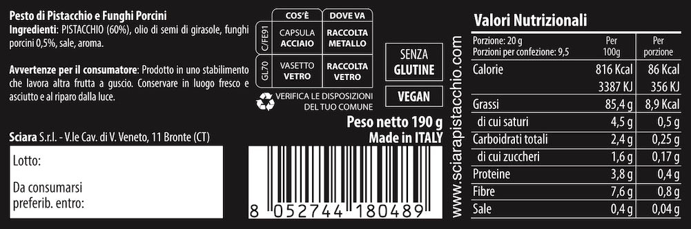 Box Pistacchio - Specialità - Sciara La terra del pistacchio Bronte