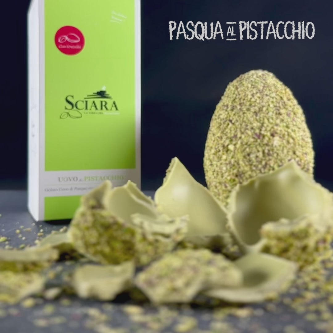 Uovo con Granella di Pistacchio 500 grammi con sorpresa - Sciara La terra del pistacchio Bronte