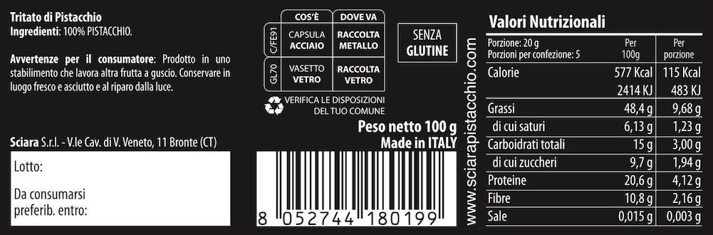 Tritato di Pistacchio - Sciara La terra del pistacchio Bronte