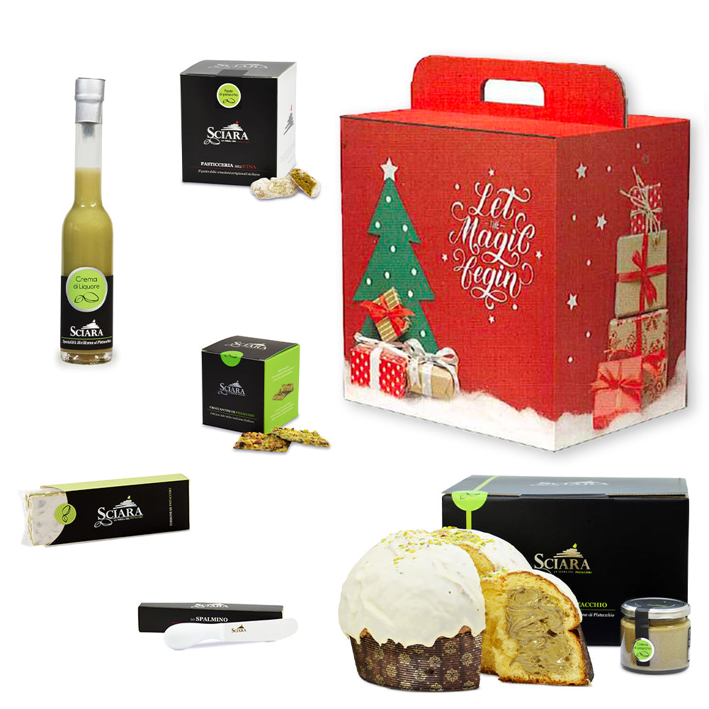 Box Natale - Cesta Natalizia prodotti al Pistacchio - Sciara La terra del pistacchio Bronte