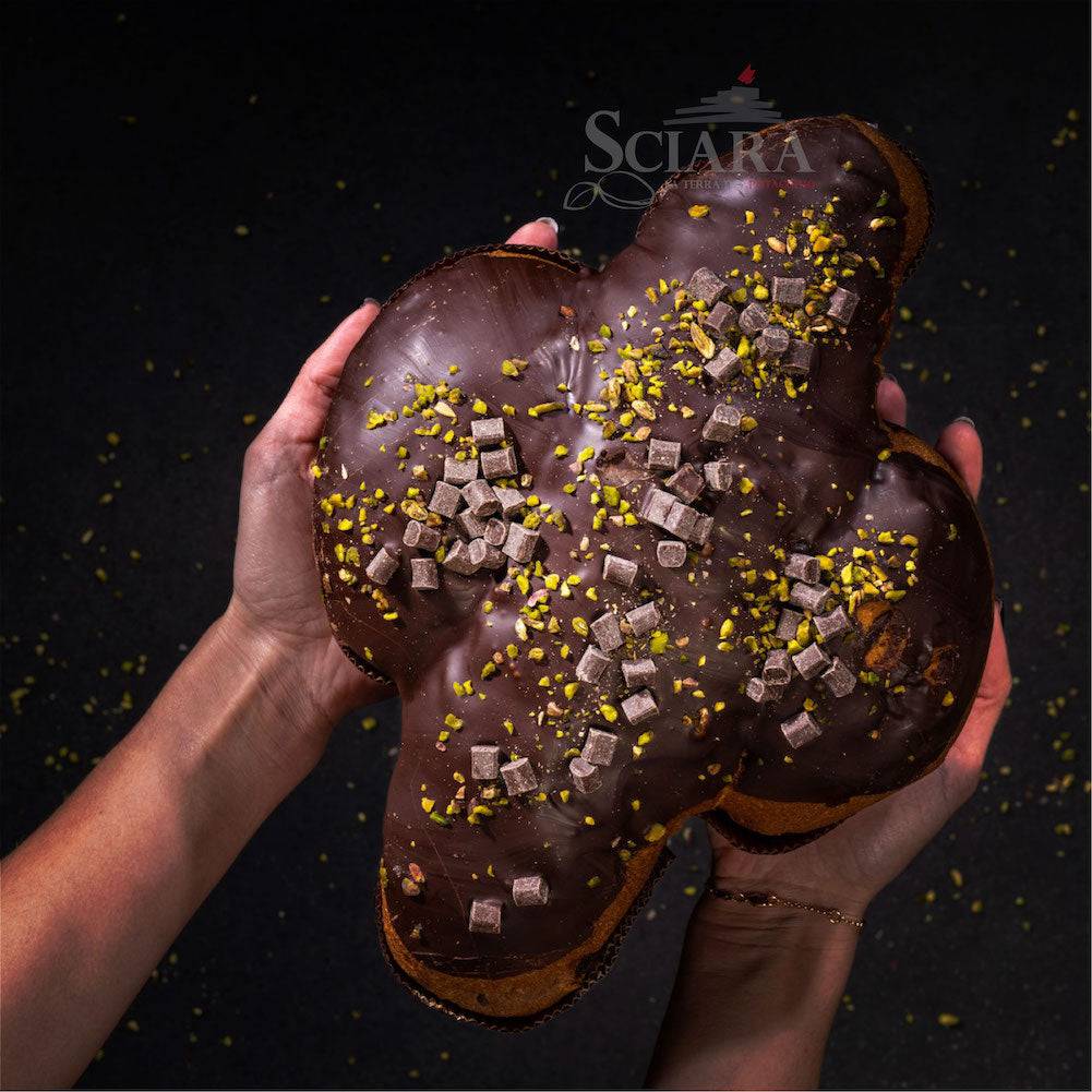 Colomba Pistacchio e "Cioccolato di Modica IGP" - Sciara La terra del pistacchio Bronte