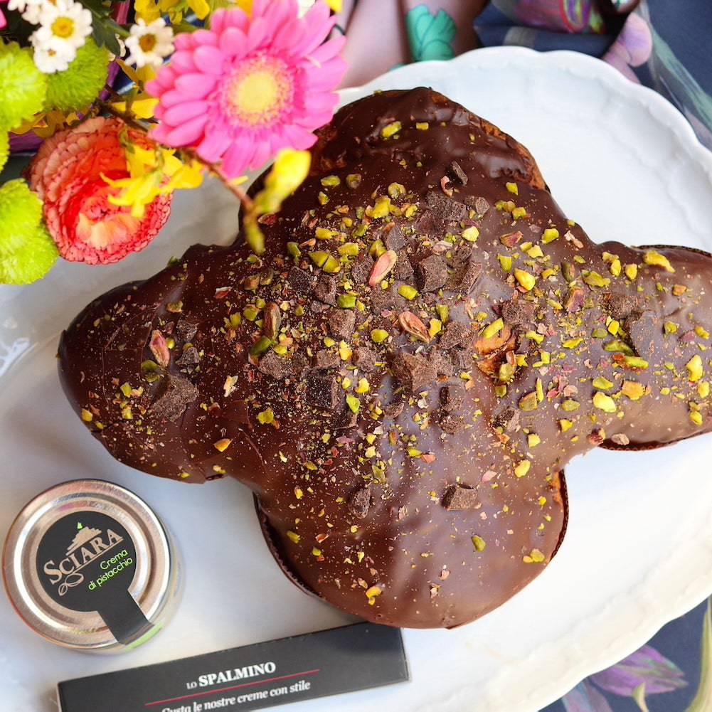 Colomba Pistacchio e "Cioccolato di Modica IGP" - Sciara La terra del pistacchio Bronte