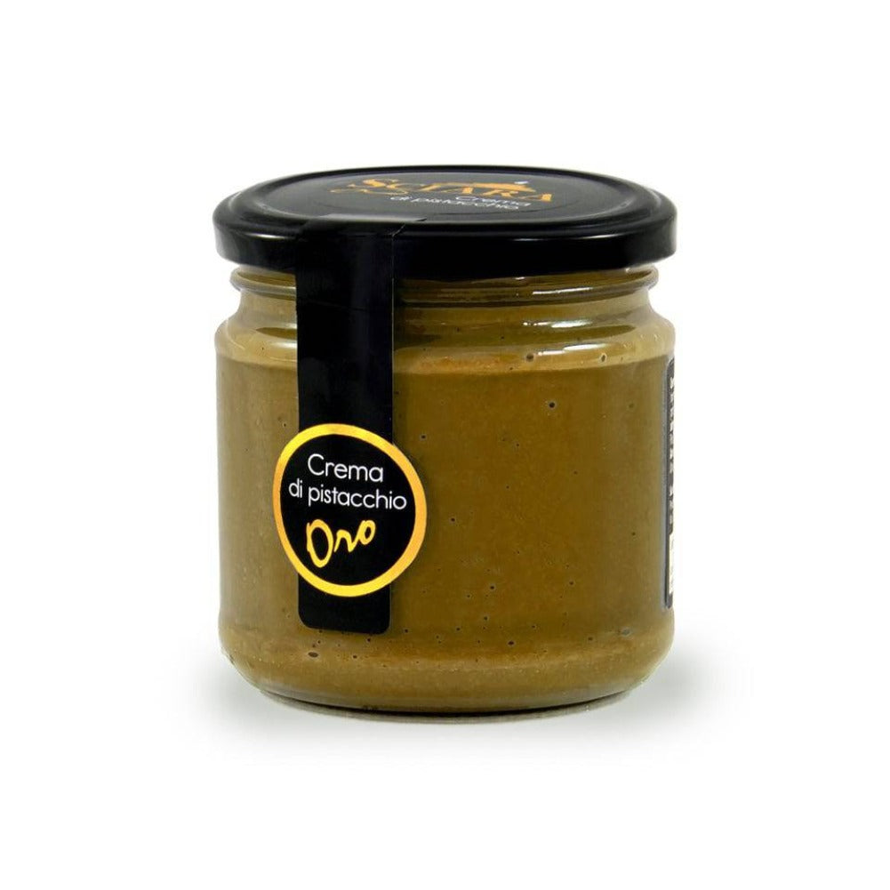 Mix Creme spalmabili senza latte Pistacchio, Mandorla e Nocciola 190 grammi x 3 - Le Oro - Sciara La terra del pistacchio Bronte