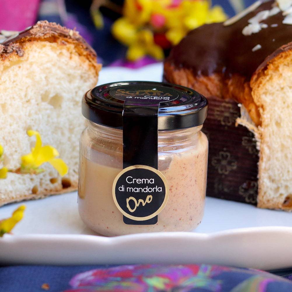 Mix Creme spalmabili senza latte Pistacchio, Mandorla e Nocciola 90 grammi x 3 - Le Oro - Sciara La terra del pistacchio Bronte