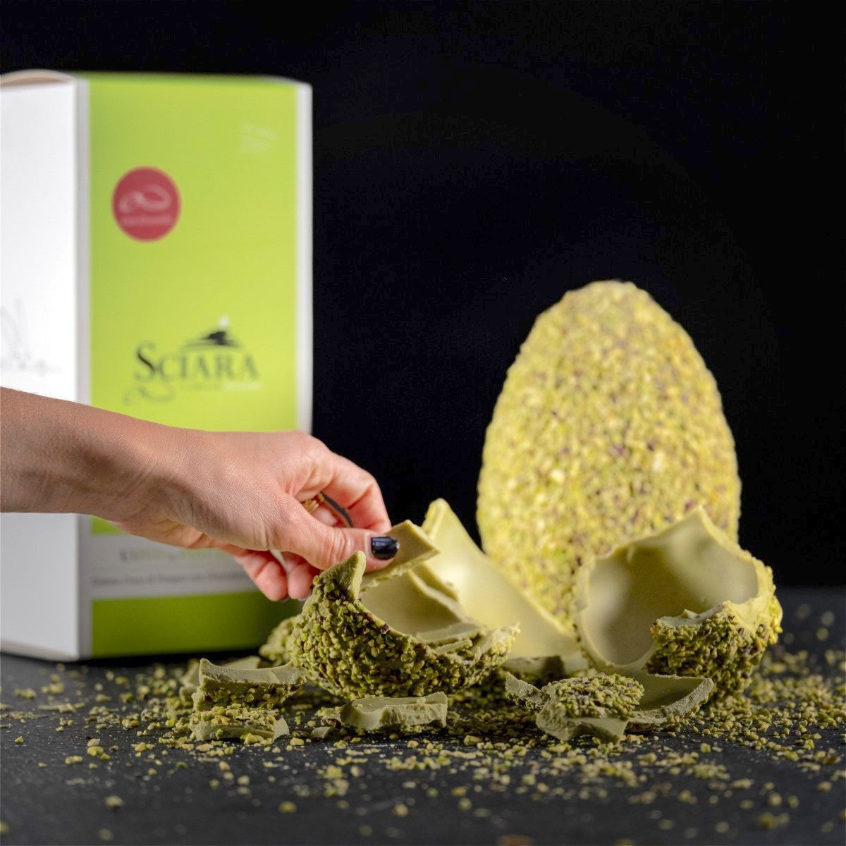 uovo di pasqua al pistacchio bronte - colomba artigianale