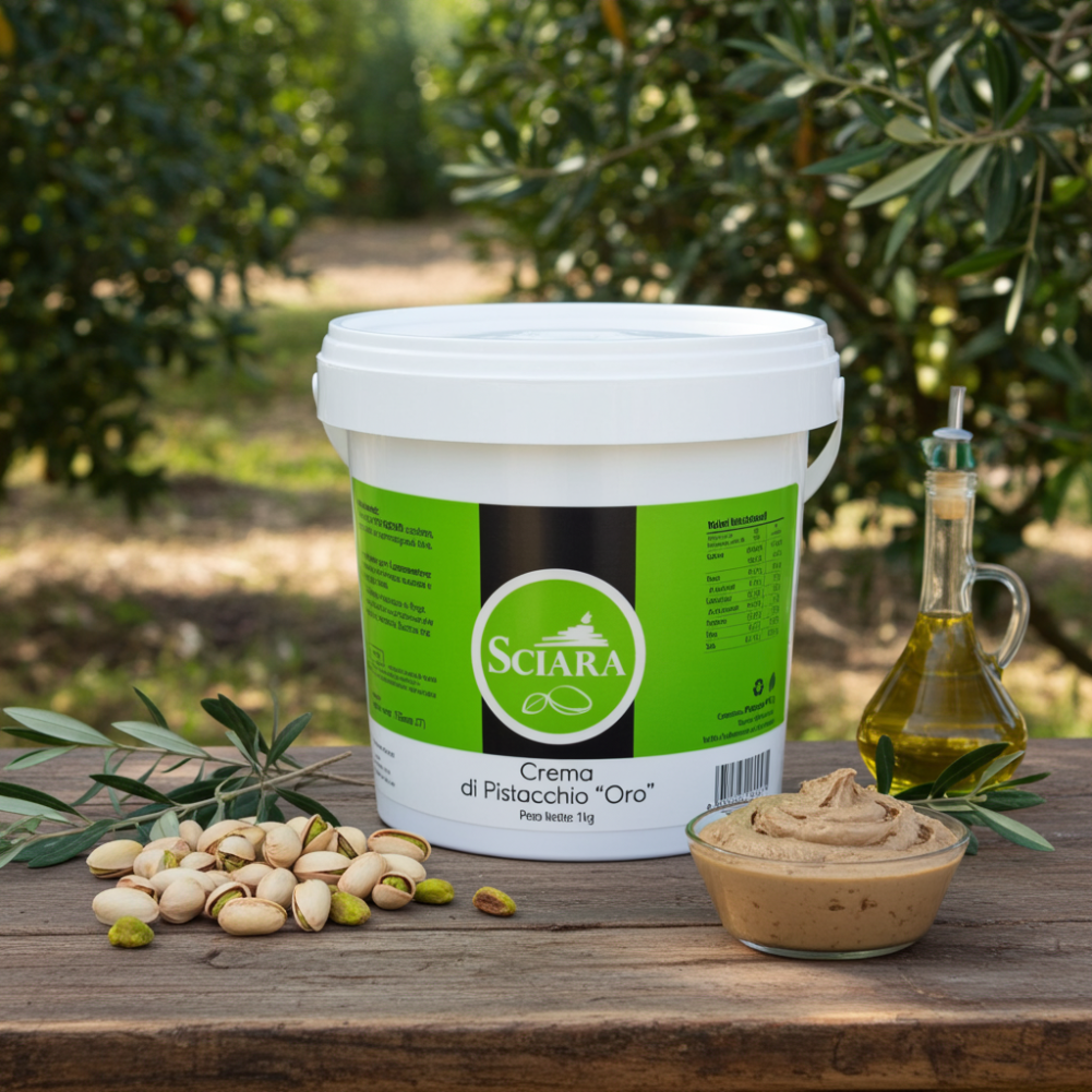 Crema di Pistacchio senza latte - La Oro - Sciara La terra del pistacchio Bronte