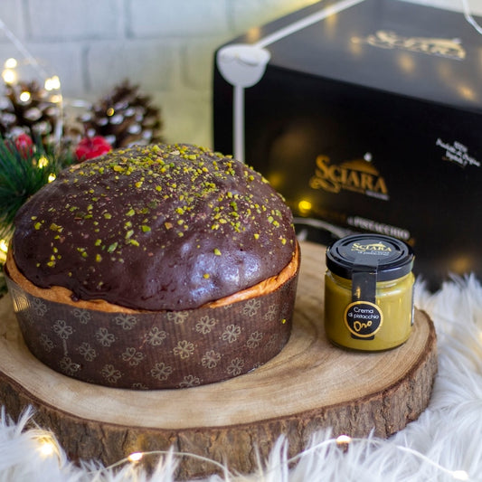 Dolce di Natale al Pistacchio senza latte con Olio extravergine d'oliva - panettone pistacchio senza latte