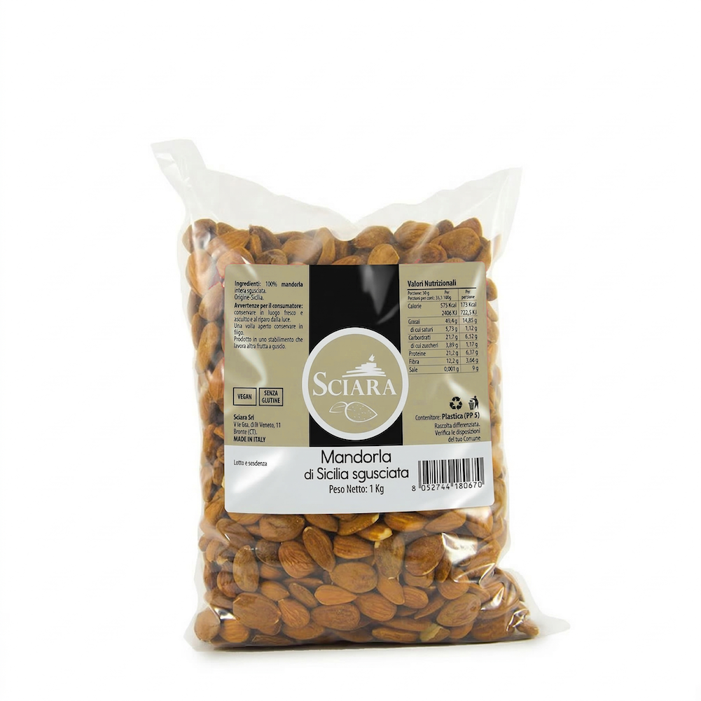 Mandorle sgusciate di Sicilia - Sciara La terra del pistacchio Bronte