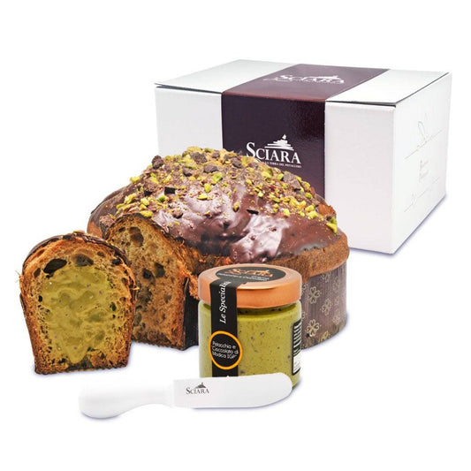 Colomba Pistacchio e "Cioccolato di Modica IGP" - Sciara La terra del pistacchio Bronte