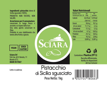 Pistacchio Siciliano sgusciato - Sciara La terra del pistacchio Bronte