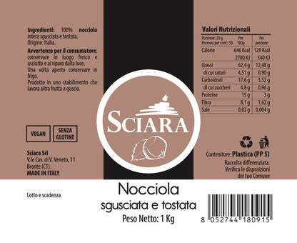 Nocciole sgusciate tostate - Sciara La terra del pistacchio Bronte