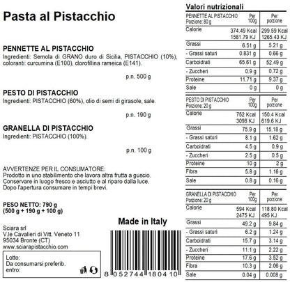 Kit Pasta al Pistacchio - Sciara La terra del pistacchio Bronte
