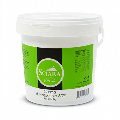 crema di pistacchio 60% - crema di pistacchio intensa - sciara pistacchio bronte
