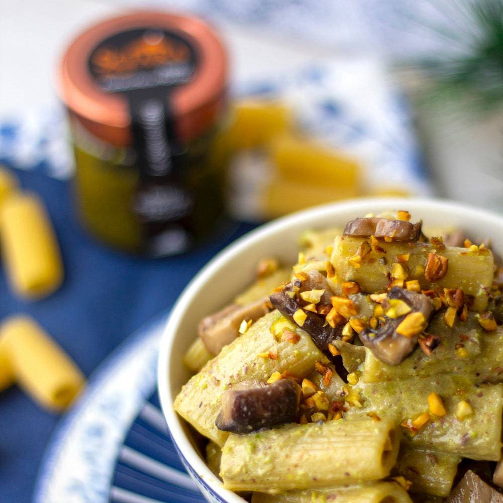 Pesto di Pistacchio e Funghi Porcini 190 grammi - Sciara La terra del pistacchio Bronte